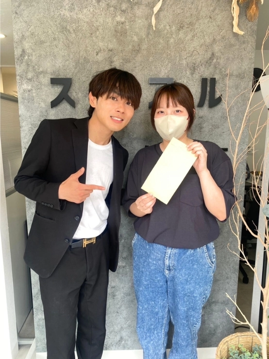 社長と女性のお客様